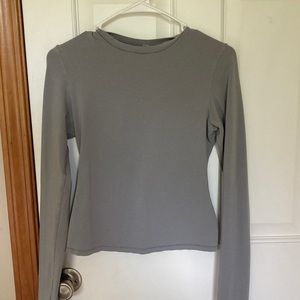 Skims cotton jersey long sleeve in size medium in color mineral